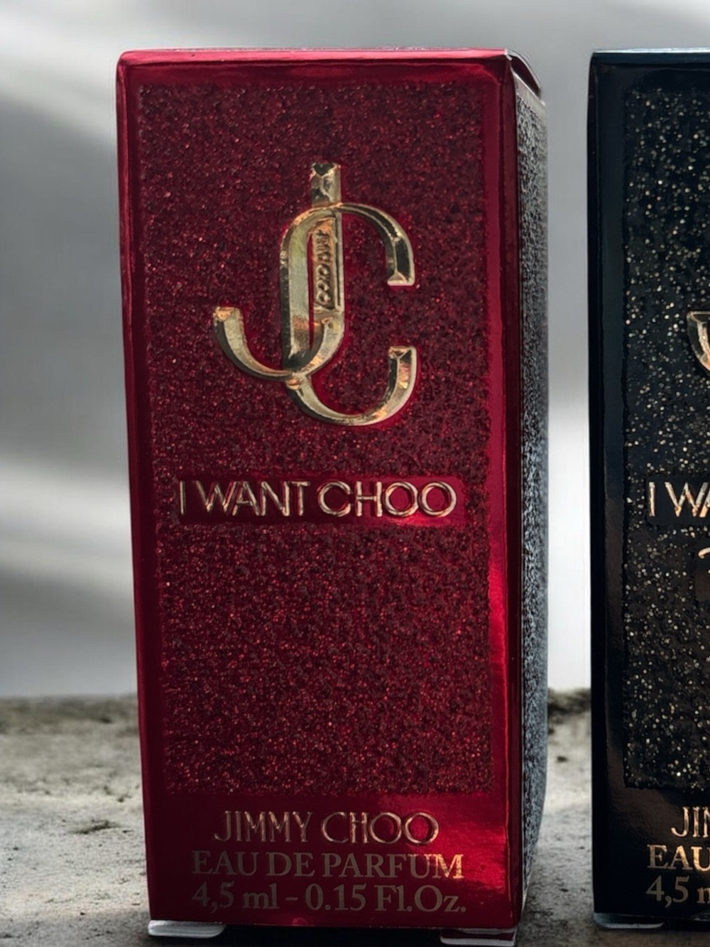 Jimmy Choo Red and Black Glitter Mini Fragrance Duo